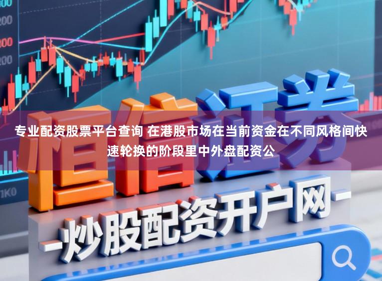 专业配资股票平台查询 在港股市场在当前资金在不同风格间快速轮换的阶段里中外盘配资公
